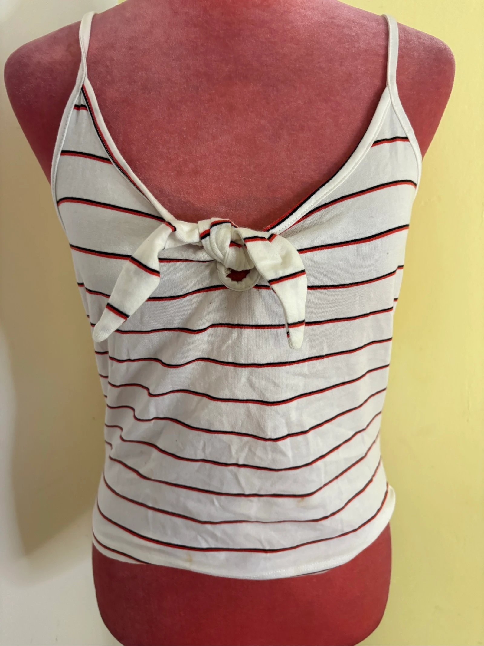 Top de tirantes a rayas con nudo frontal – photo 2